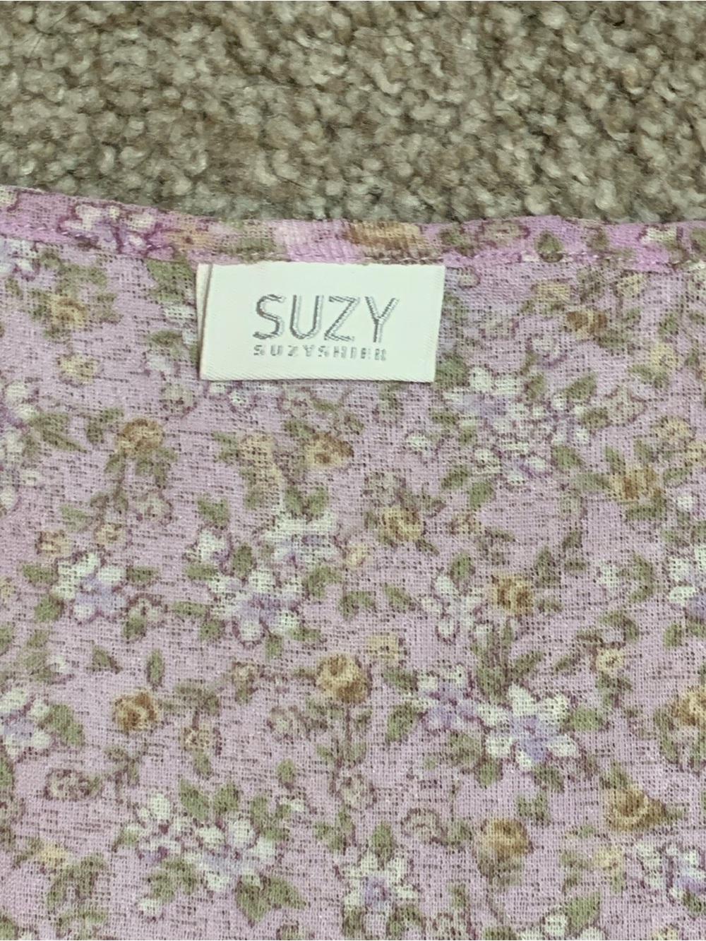 Suzy Shier Lavender Floral Sleep Camisole